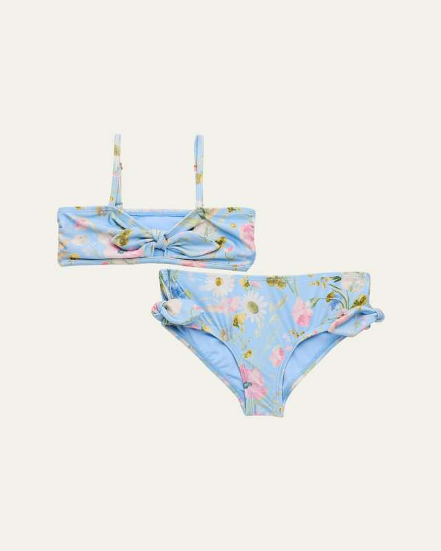 Girl's Lucky Twist Tie Bikini, Size 4-